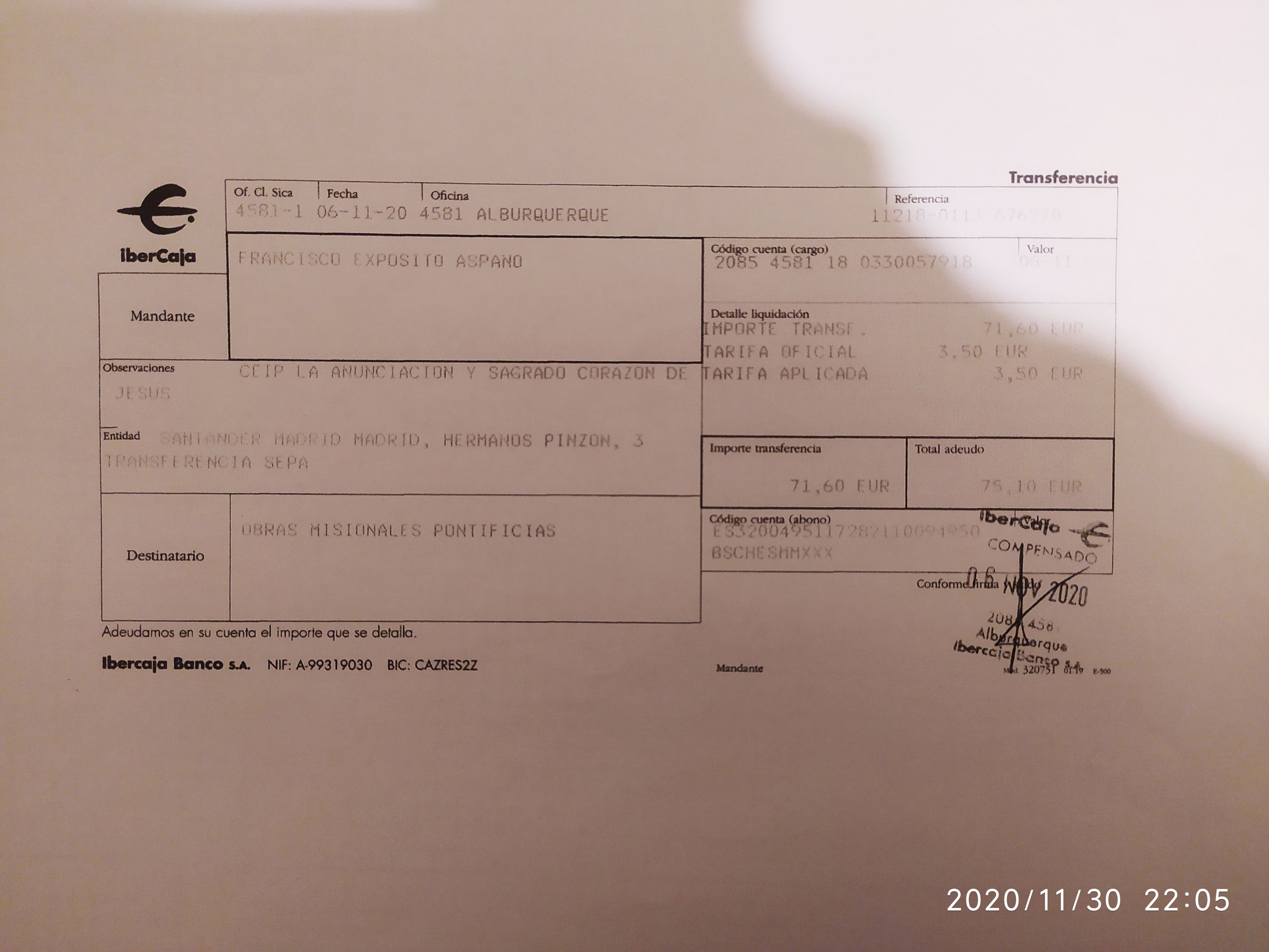 Recaudación religión